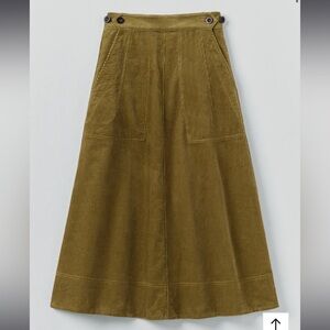 Toast Organic Cord A line Skirt - Medium